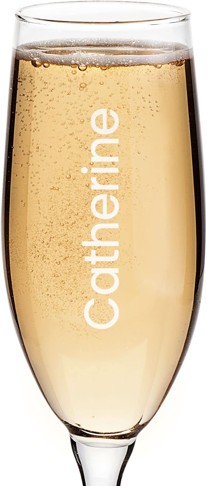 Lifetime Creations Engraved Personalized Name Champagne Glass 8 oz - Stemmed Champagne Flute with Name, Monogrammed Toasting Glass Gift, Dishwasher Safe, Made in USA