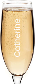 Lifetime Creations Engraved Personalized Name Champagne Glass 8 oz - Stemmed Champagne Flute with Name, Monogrammed Toasting Glass Gift, Dishwasher Safe, Made in USA