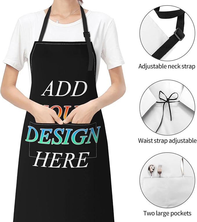 DADABULIU Apron Cooking With Pockets Adjustable Bib For Men Women Waterproof Chef Home Grilling BBQ Drawing