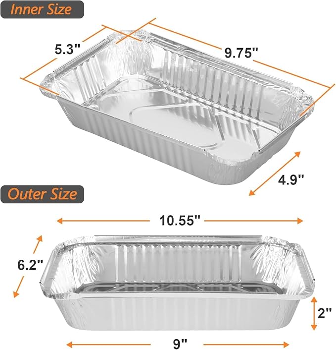 BQMAX Grill Drip Pans for Charbroil The Big Easy Turkey Fryer 2425514W12, Aluminum Grease Tray Liner for Charbroil Big Easy Accessories, 10 Pack Grease Tray Replacement