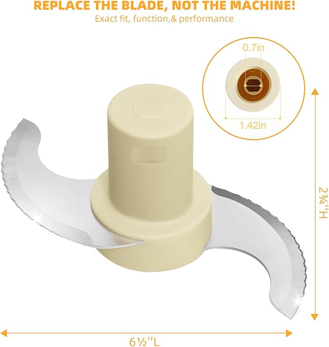 Replace for Cuisinart DLC-001TXA, DLC-7, CSR Steel Blade,Compatible with Cuisinart 14 Cup DFP-14BCNY DFP-14BCNR DFP-14N etc food processor,DLC-001TXB Main Stainless Steel Chopping Blade