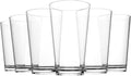 Clear Drinking Glasses - Unbreakable Acrylic Glasses Drinkware 18 oz set of 6 - BPA Free Dishwasher Safe Reusable Plastic Cups for Kitchen Party Outdoor (Look Like Glass)