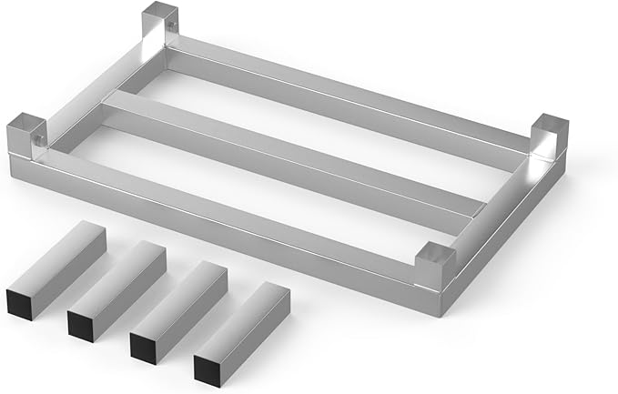 24" Long x 14" Wide | Height: 8" Off The Floor Aluminum Dunnage Rack | Storage in Restaurant, Kitchens and Garages and More!