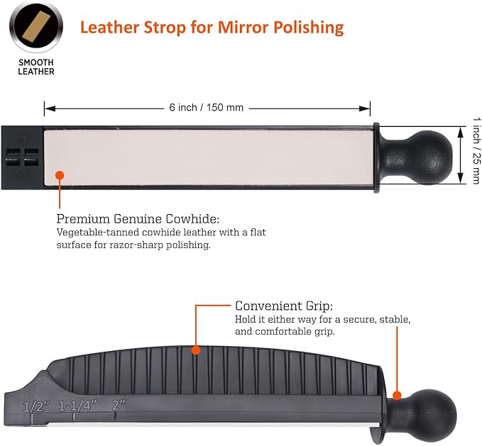 SHARPAL 1-Piece Leather Strop Refill 1" x 6" / 25 x 150 mm