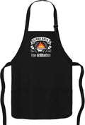 Personalized Medium Length Cooking & Grill Apron – Stand Back Design with Custom Text (1-2 Lines)
