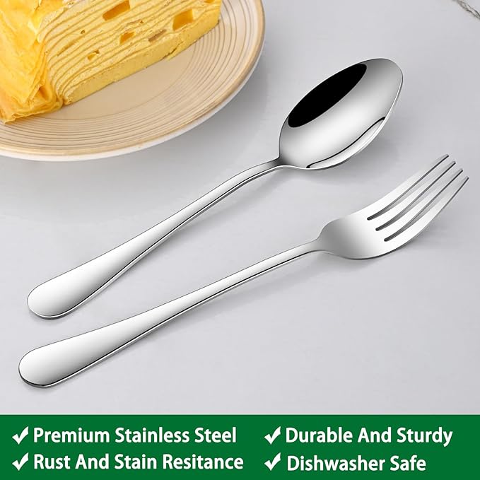 30 Pcs Silverware Sets, Premium Stainless Steel Flatware Sets Service For 6, Mirror Polished Tableware Cutlery Set For Home Kitchen,Restaurant,Hotel Knife Spoon And Forks Sets