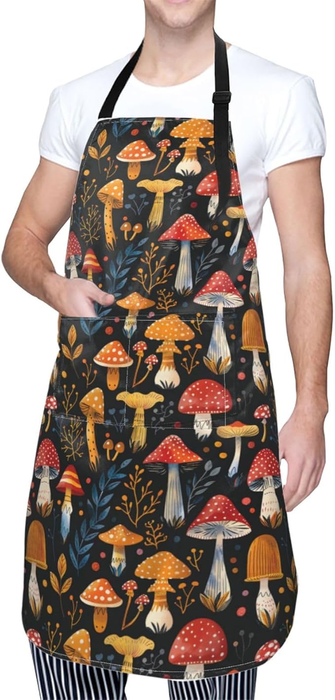 DADABULIU Apron Cooking With Pockets Adjustable Bib For Men Women Waterproof Chef Home Grilling BBQ Drawing