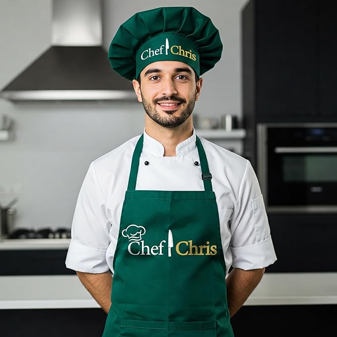 Chef Apron Men, Women, Personalized Adult Aprons for Women and Men, Personalized Baking Gifts, Professional Aprons for Chefs, Men - Women Cooking Gift for Christmas, Birthday, Fathers Day, Mothers Day