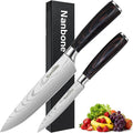 2 Pcs Kitchen Knife Set 8 Inch Chef Knife Paring Kitchen Utility Knife 5 Inch, Asian Chefs Knife for Home and Kitchen with Ergonomic Handle High Carbon Stainless Steel knife Chef Cooking Gift
