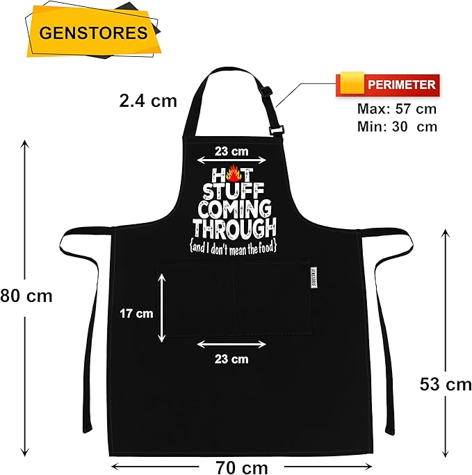 Funny Grilling Aprons for Men with Pockets BBQ Novelty Cooking Apron for Son Grandad Christmas Fathers Day Gift