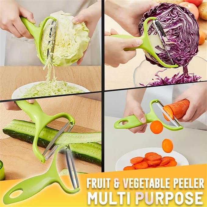 2Pcs Stainless Steel Potato Peeler Cabbage Lettuce Head Grater Shredder Slicer Salad