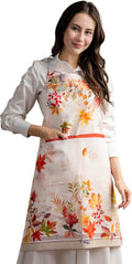 Maison d' Hermine 100% Cotton Apron for women with Pocket Kitchen Chef Apron for Men Cooking Gardening Server Waitress