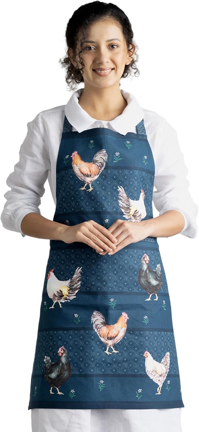 Maison d' Hermine 100% Cotton Apron for women with Pocket Kitchen Chef Apron for Men Cooking Gardening Server Waitress