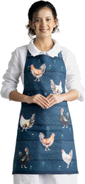 Maison d' Hermine 100% Cotton Apron for women with Pocket Kitchen Chef Apron for Men Cooking Gardening Server Waitress