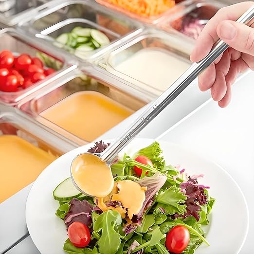 OCS Parts Pro Series Stainless Steel Culinary Ladle | 0.5-Ounce | One-Piece Dishwasher Safe Home, Restaurant, Buffet and Catering Serving Ladle for Sauces, Soup, Gravy, and Salad Dressing