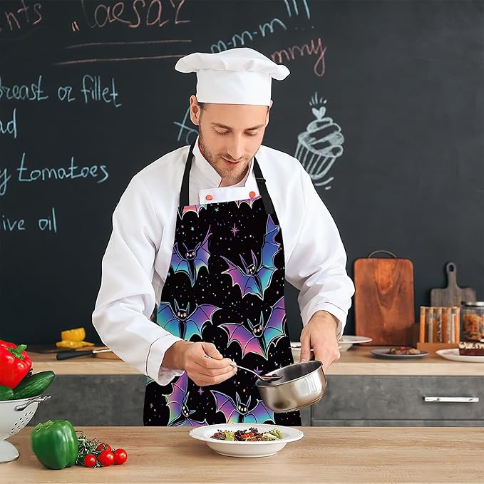 Kitchen Apron with Pocket,Waterproof Adjustable Neck and Long Ties, Cooking Baking Gardening Painting Apron for Women