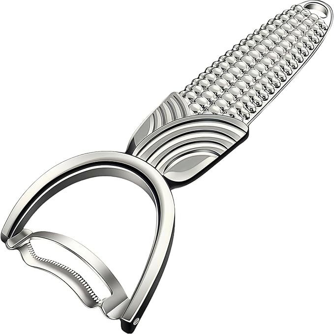 TEEVEA Corn Peeler and Cob Stripper Tool - Stainless Steel Kernel Remover & Cutter for Corn on Cob