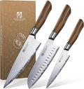 Purple Dragon Knife Set, 3Pcs Kitchen Knives Set, German VG10 Steel Japanese Chef Knives 7.8 Inch Santoku Knife 7 Inch Utility Knife 5.1 In, Razor-Sharp Knives Christmas Gift for Men and Women