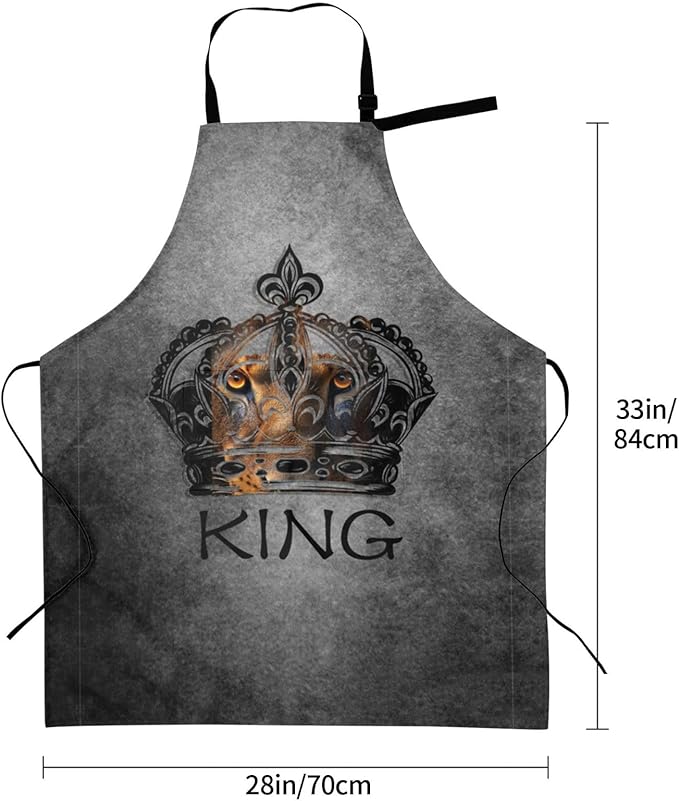 King Aprons Mens Aprons with Pockets and Adjustable Cool Apron for Gardening Cooking Kitchen