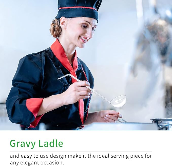 4 pieces 1 oz ladle clear small gravy ladle long handle Acrylic 7.9 Inch Perfect for Serving Dressings,punch bowl, Sauces and Toppings (1oz, small)