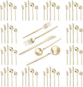 Champagne Gold Silverware Set, 60-Piece Stainless Steel Flatware set,Matte Silverware Sets Service for 12, Tableware Cutlery Satin Finish Utensils for Kitchen,Dishwasher Safe