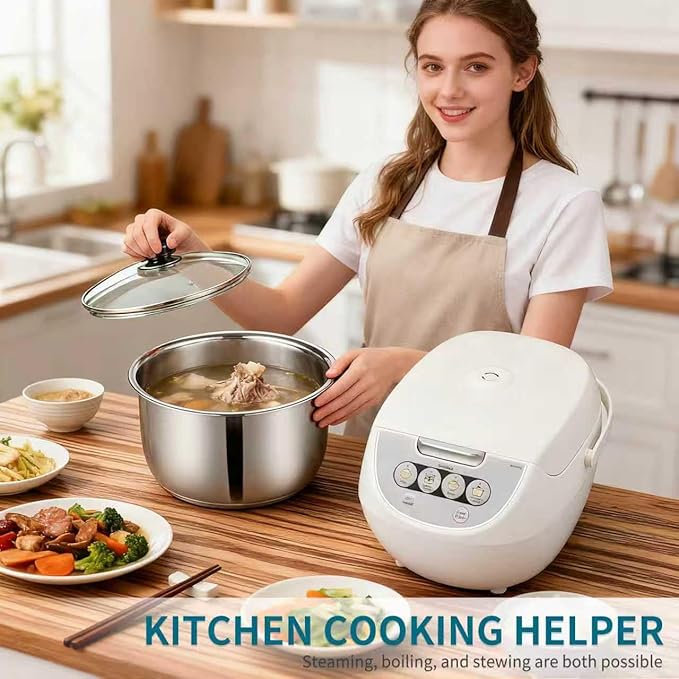 Stainless steel inner pot of rice cooker, compatible with Tiger JBV-A10U model, made of 304 stainless steel. No rice cooker included.