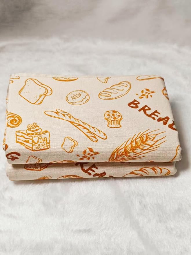 Reusable Beeswax Bread Bags for Homemade Bread Sourdough Loaf 17in x12.9in Large Beeswax Storage Bags farmhouse bread box Cotton Linen Bag 2 Pack Portable Bread Containers(Wheat)