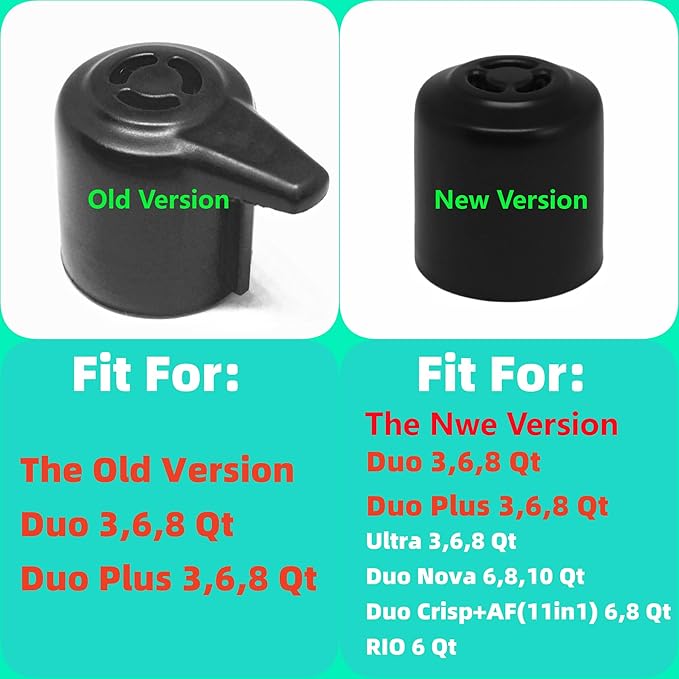 Replacement Parts for Instant Pot Duo/Duo Plus 8 Qt, Duo Nova 8 Quart and Ultra 80 8Qt, Include Steam Release Handle, Sealing Ring, Float Valve, Anti-Block Shield and Condensation Collector Cup