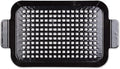 RSVP International Porcelain Coated Steel BBQ Grill Tray/Pan, Outdoor Barbeque Grilling Accessories for Cooking Fish & Vegetables, Dishwasher Safe, Small, 13x7.25