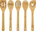 Bestie Gifts,Friend Birthday Gifts for Women,Friendship Gift for Best Friends Female Women Sister Mom Wife Her Girlfriend Coworker Bestie Bff,5PCS Friend Wooden Cooking Spoons