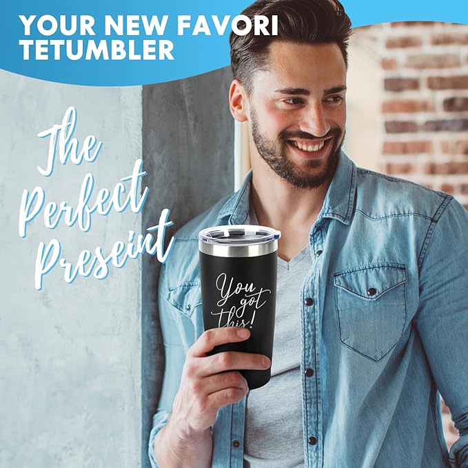 You Got This Tumbler - New Job - Promotion for Coworker - Going Away Gift - Divorce Gift - Inspirational Motivational Get Well Soon Gifts for Men Women, 20 Oz Tumbler