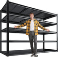 72.2" H Garage Shelving 3000LBS Metal Shelving Unit Adjustable Garage Storage Shelves 5 Tier Heavy Duty Storage Rack for Pantry, Warehouse, Industries, 59.8" W x 72.2" H x 24.2" D
