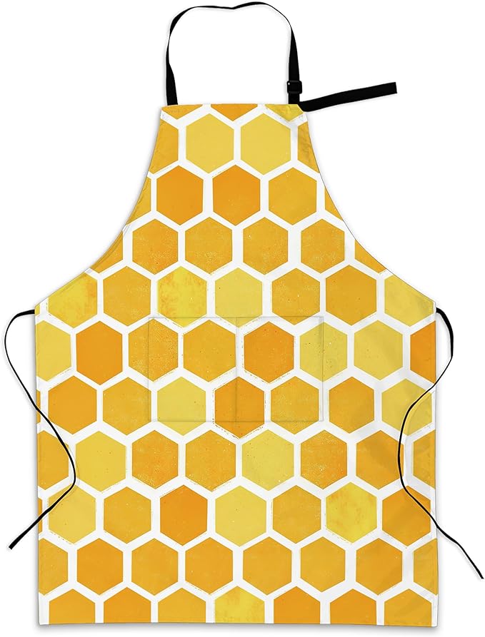 Cooking Apron for Women and Men,Adjustable Chef Bib Apron with 2 Pockets, Water and Oil Resistant for Kitchen Use