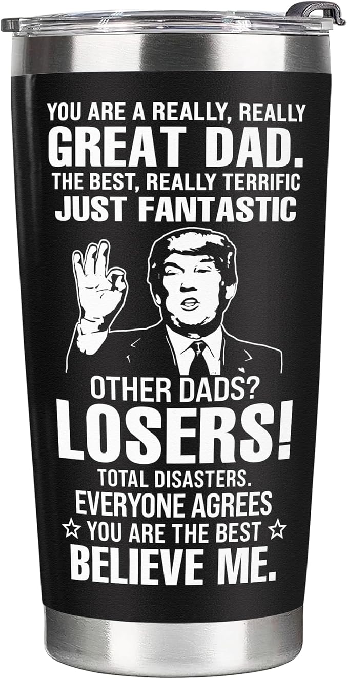 Christmas Gifts for Dad, Men - Gifts for Dad from Daughter, Son - Dads Birthday Gift Ideas, Happy Birthday gifts for Dads, Fathers - Best Dad Ever Gift, Present for dads - 20 Oz dad Tumbler