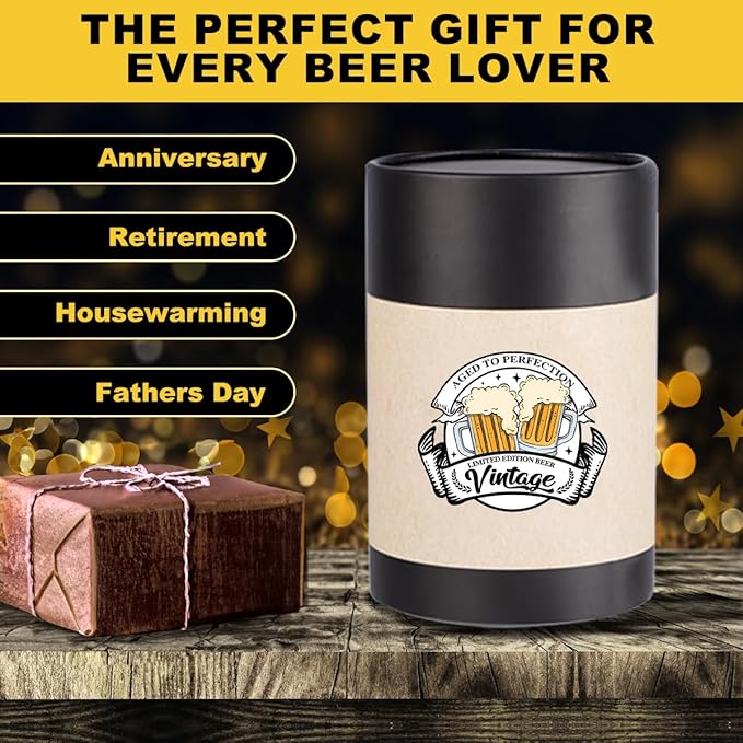 Father's Day Halloween Christmas Birthday Gifts for Dad Your Dad Beer Lovers Present for Father Vintage Beer Drinking Glass This Stemless Wine Glass Is A Great Gift for Dads