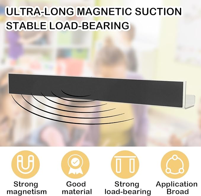 2 Pack Magnetic Book Shelf for Classroom, Strong 8.8lb Magnet Acrylic Whiteboard Shelves, Teacher Supplies Organizer for Kids Books, Posters, Flash Cards, Classroom Accessories Storage (transparent)