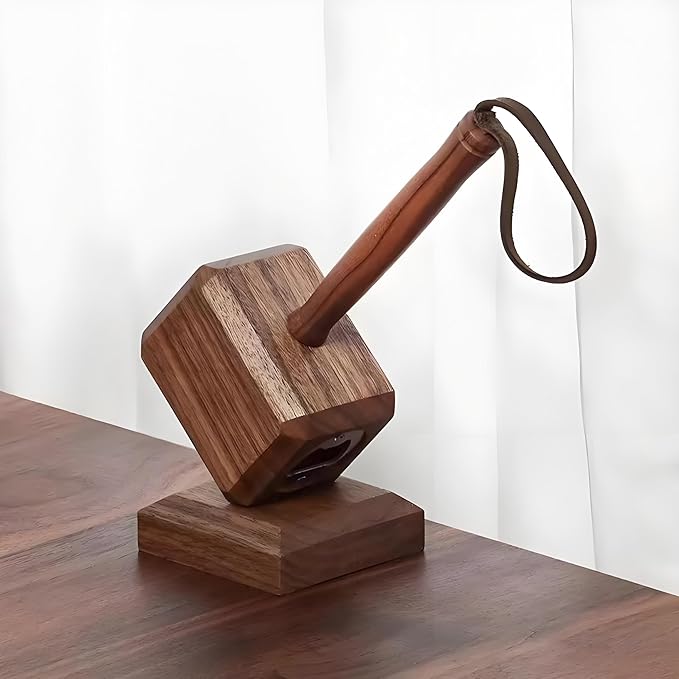 Wooden hammer bottle opener with magnetic, Bottle opener, Beer bottle opener for men, dad or friend