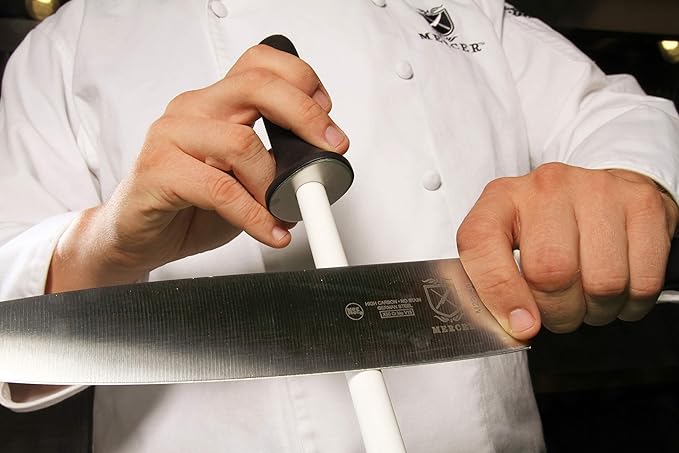 Mercer Culinary Ceramic Rod Knife Honing Steel, 12 Inch