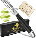 KULUNER 304 Stainless Steel Multi-Function Kitchen Peeler - With Solid Wood Handle, Sharp & Durable Blade, Effortlessly Peels Vegetables and Fruits, Essential Kitchen Tool