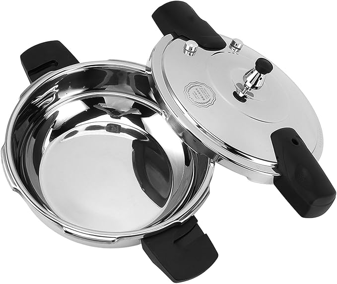 Stainless Steel Pressure Cooker Mini Compact Pressure Cooker,3 Liters Rapid Heat Conduction Pots for Electric Gas Stoves (22CM)