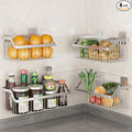 Wire Baskets, SUS304 Stainless Steel Storage Baskets, Durable Baskets for Storage Wall Mount, Hanging Wire Baskets Wall Mount Baskets for Kitchen, Bathroom, Closets - 4 Set