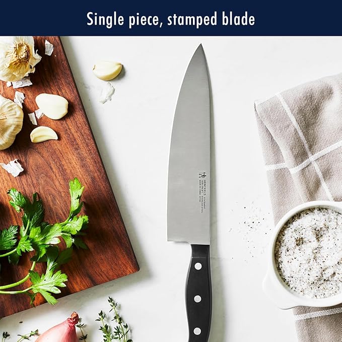 Henckels International Statement 14-pc Self-Sharpening Knife Block Set, 6 Steak Knives, Paring, Santoku, Bread, Chef’s Knife, & More, Natural Block Color