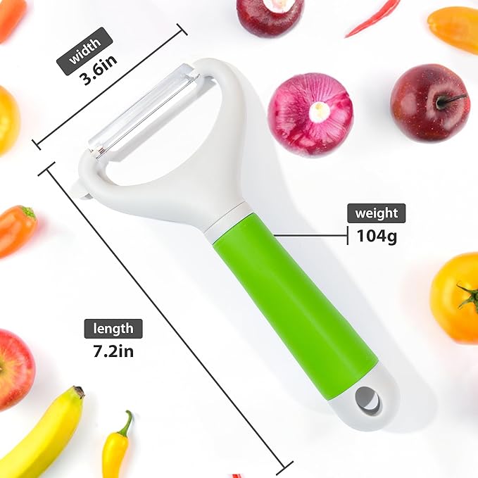 Li&Zhao Potato Peelers - Y-Shaped Potato Peelers with Non-Slip Silicone Handle, Vegetable Peelers for Kitchen, Doesn’t Ruin Manicure Silky Effortless Peel Potatoes, Carrots, Apples, Veggies and More