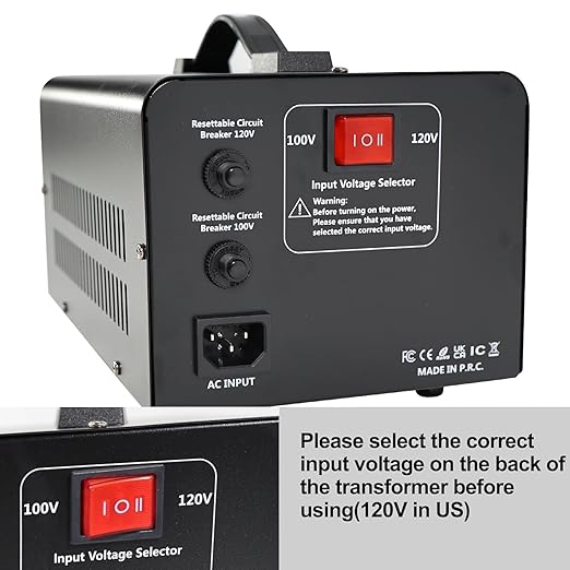 Yinleader Step Down 110V-120V to 100V Japan Voltage Converter or Step Up 100V to 120V 2500W Transformer for Japanese Rice Cooker/Hair Dyer/Blender/Heater/Cleaner/Audio/Grill Equipment, etc.