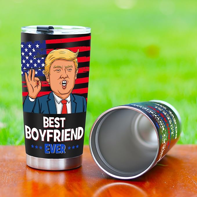 Best Gifts for Boyfriend Gifts from Girlfriend - Funny Christmas Anniversary Birthday Gift for Him Boyfriend Bf, Valentines Day Tumbler Cup, 20 OZ Stainless Steel Insulated Travel Coffee Tumbler Cup