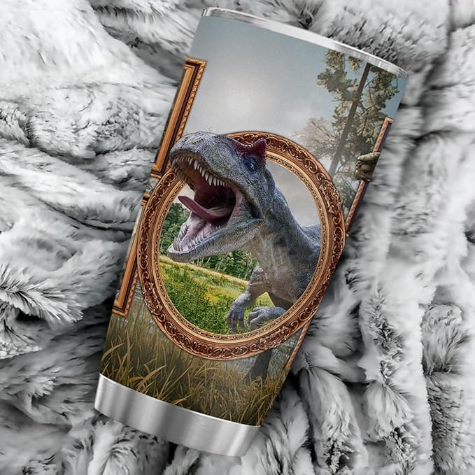winorax Dinosaur Tumbler Dinosaurs Lover Gifts Cup Double Wall Vacuum Insulated Tumbler 20oz Dino Coffee Travel Mug Cups Birthday Christmas Fathers Day Cup Gift For Men Women Kids Teen Boys