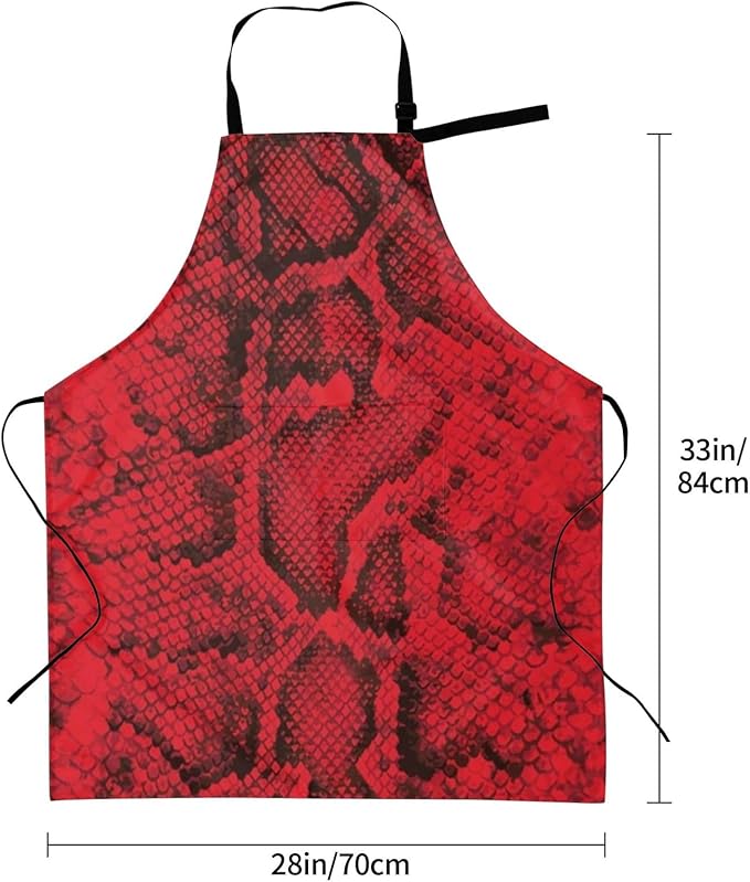 Snakeskin Aprons Cool Aprons with Pockets and Adjustable Mens Apron for Gardening Cooking Kitchen