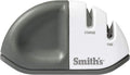 Smith's 51002 Edge Grip™ Select 2-Stage Sharpener - White - Compact - Non-Slip Base - Patented V Grip - Straight Edge Blades - Carbide & Ceramic Sharpeners