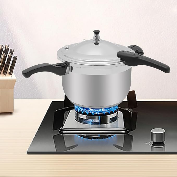 Stainless Steel Pressure Cooker Small Pressure Pot 80Kpa High Security Pressure Canner with Handle for Home Restaurants (8L/8.45Qt)