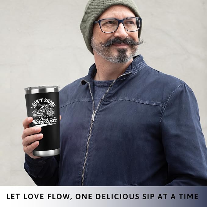 Motorcycle Gifts for Men - Gifts for Bikers Motorcycle Men, Motorcycle Riders - Biker Dad, Motorcycle Dad Grandpa Gift - Fathers Day Gift for Motorcycle Lovers - 20 Oz Stainless Steel Tumbler